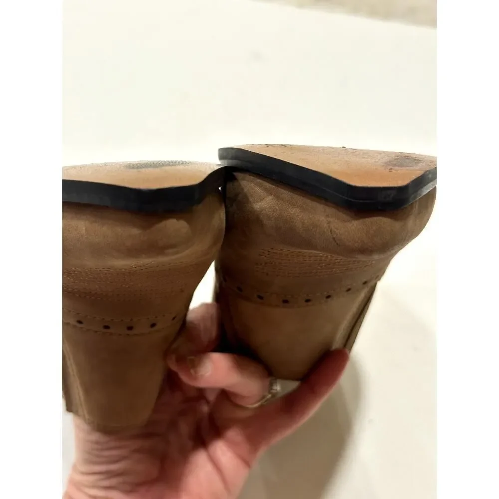 DINGO Women's Dan Post Leather Low-Cut Western Ankle Boots/Shoes Tan Size 7